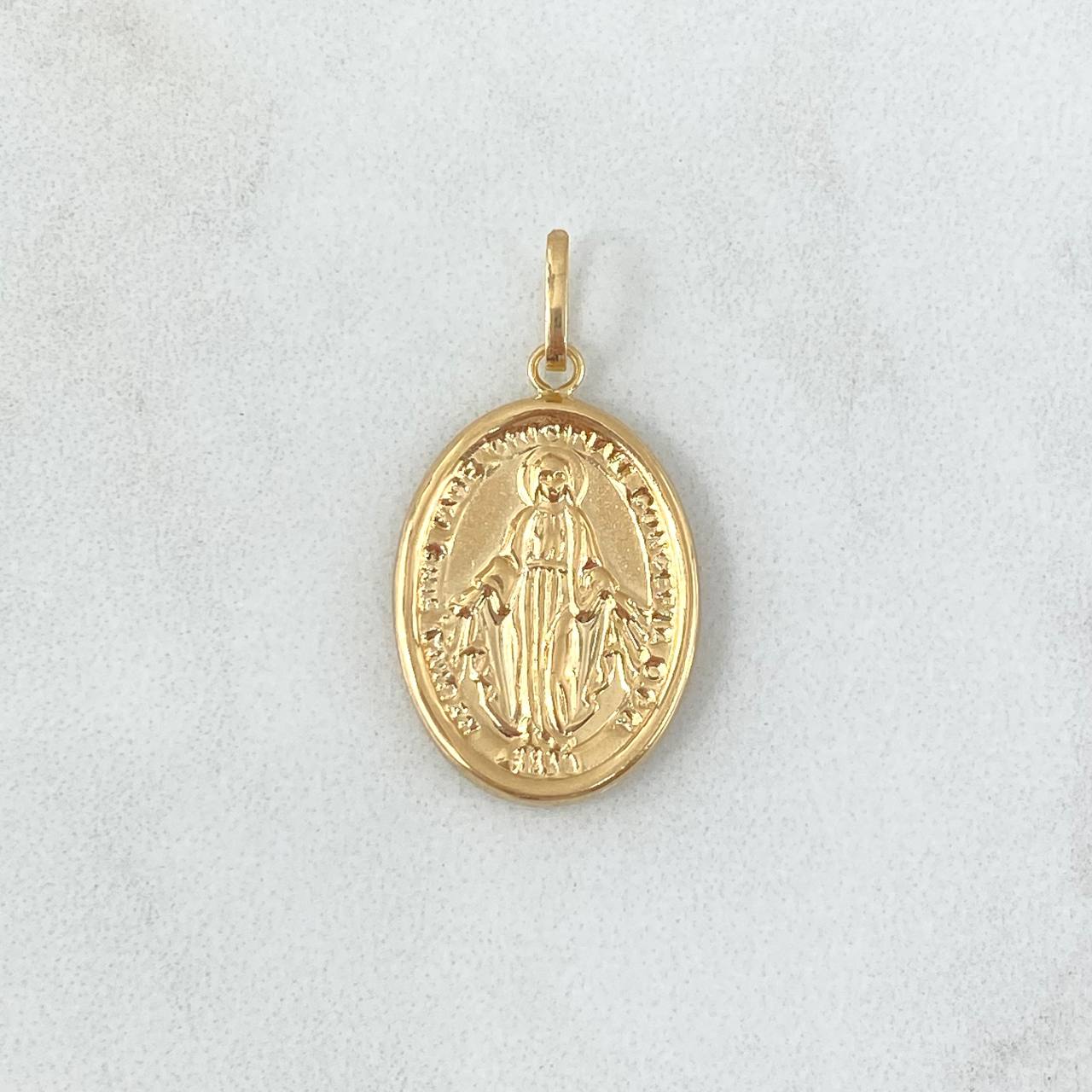 Dije Virgen Milagrosa 1.45gr / 2.5cm / Borde Liso Oro Amarillo 18K