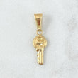 Dije Llave Corazón 0.4gr / 2.2cm / Troquelado Liso Oro Amarillo 18K