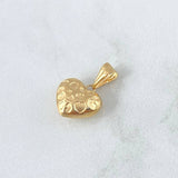 Dije Corazón Tallado 0.9gr / 1.8cm / Troquelado Relieve Oro Amarillo 18K