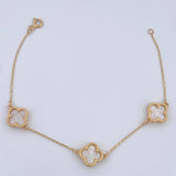 Pulso Aro Seguido Trebol 4.1gr / 18cm / Nac.Esp. Oro 18K $