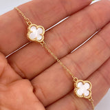 Pulso Aro Seguido Trebol 4.1gr / 18cm / Nac.Esp. Oro 18K $