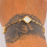 Pulso Aro Seguido Trebol 4.8gr / 18cm / Nac.Esp. Oro 18K $