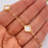 Pulso Aro Seguido Trebol 4.8gr / 18cm / Nac.Esp. Oro 18K $