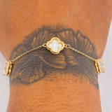 Pulso Aro Seguido Trebol 4.1gr / 18cm / Nac.Esp. Oro 18K $