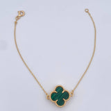 Pulso Aro Seguido Trebol 3.35gr / 18.5cm / Nac.Esp. Oro 18K $