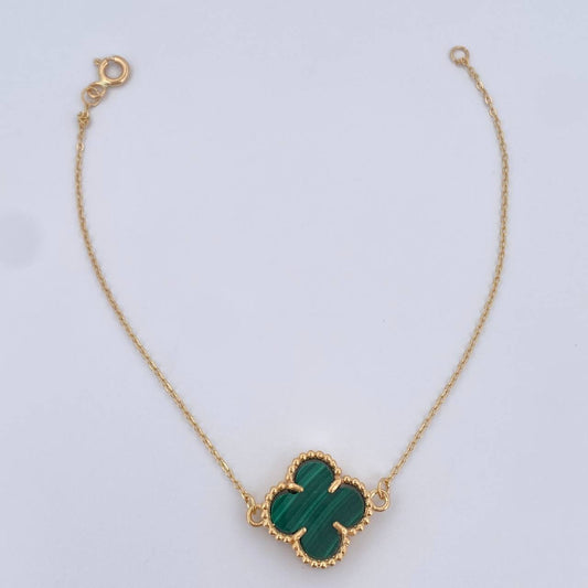 Pulso Aro Seguido Trebol 3.45gr / 19cm / Nac.Esp. Oro 18K $