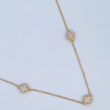 Cadena Aro Seguido Trebol 6.15gr / 50cm / Nac.Esp. Oro 18K $