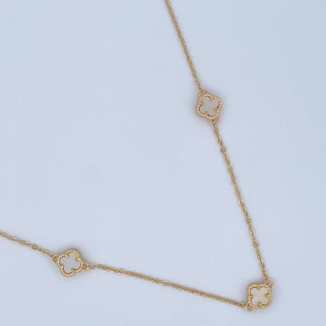 Cadena Aro Seguido Trebol 6.25gr / 50cm / Nac.Esp. Oro 18K $
