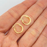 Candongas Mary 0.85gr / 1.3cm / Oro Amarillo 18K &