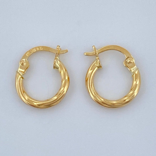 Candongas Mary 0.85gr / 1.3cm / Oro Amarillo 18K &
