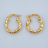 Candongas Mary 0.85gr / 1.3cm / Oro Amarillo 18K &