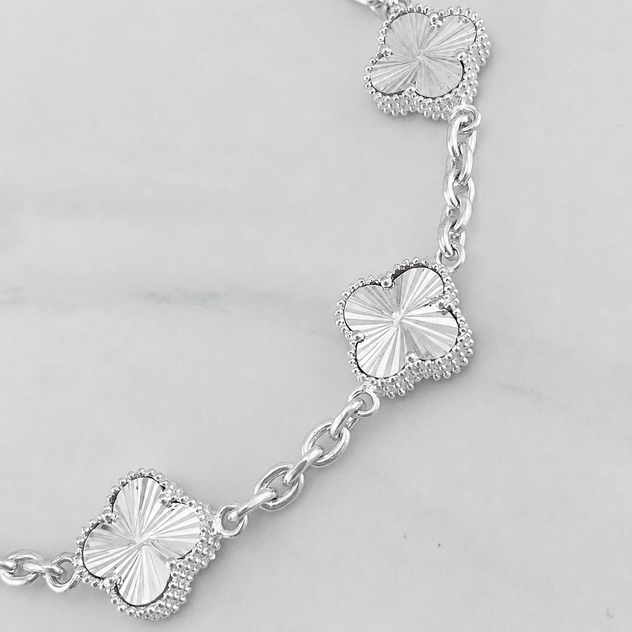 Pulso Trebol Aro Seguido 16.75g / 20cm / 3.5mm Plata 925