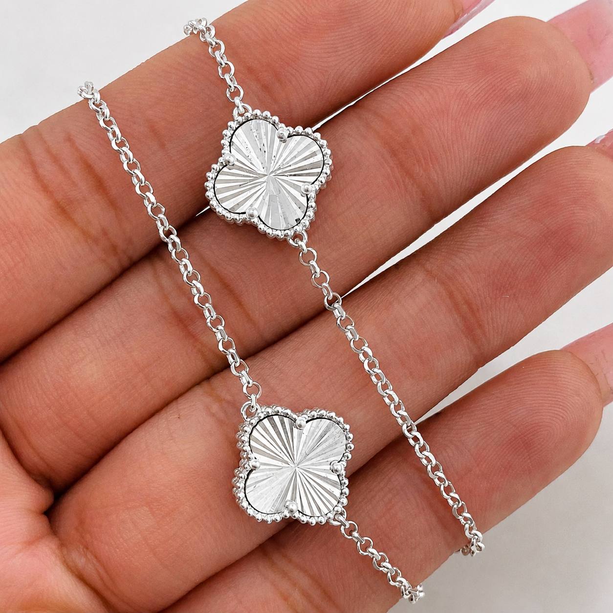Cadena Trebol Aro Seguido 16.35g / 57.5cm / 1.89mm Plata 925