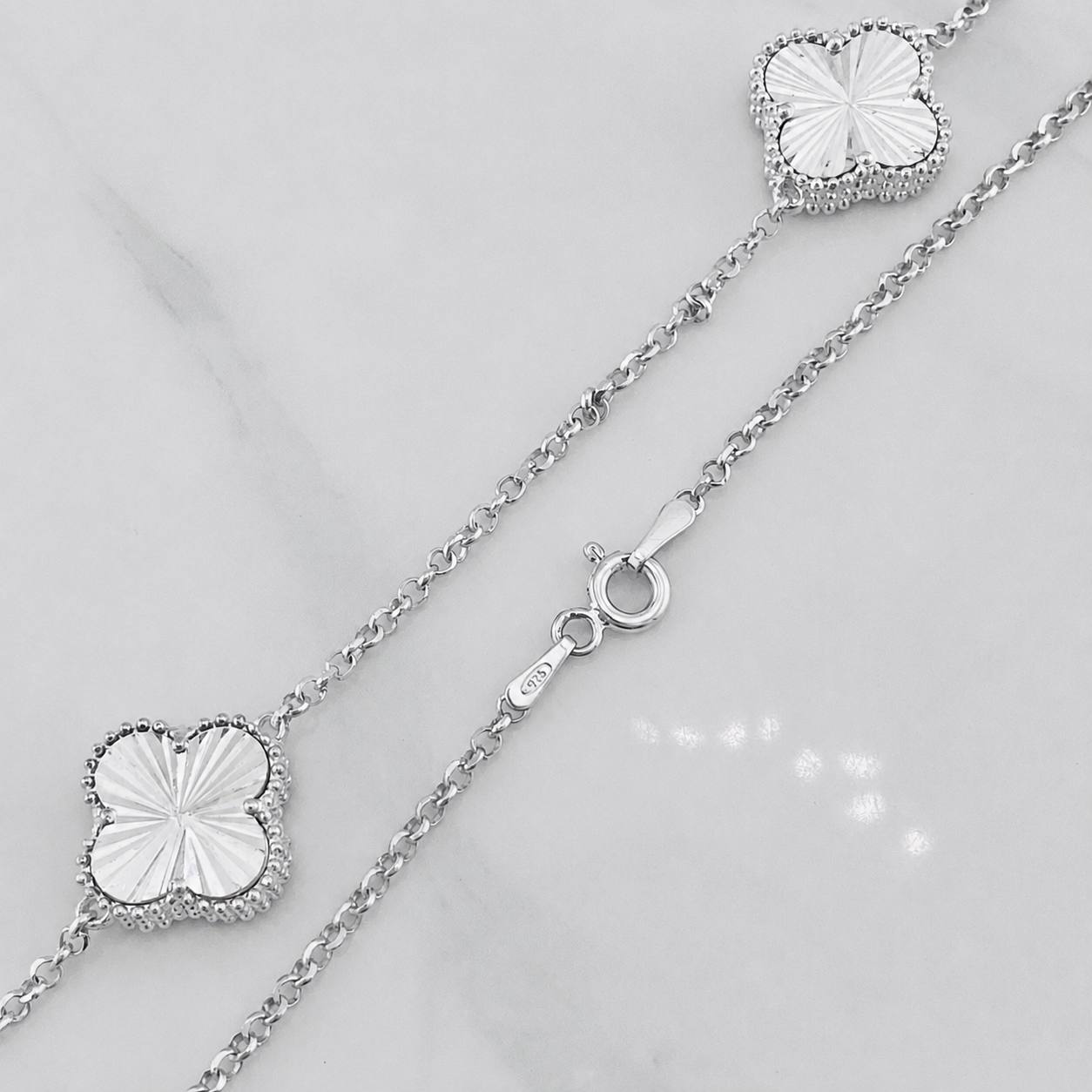Cadena Trebol Aro Seguido 16.35g / 57.5cm / 1.89mm Plata 925