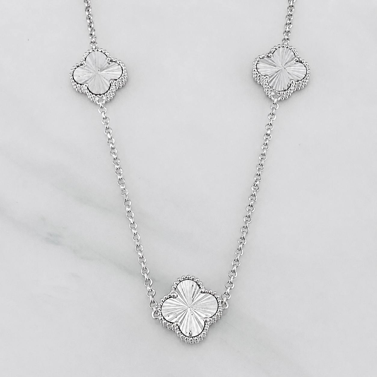 Cadena Trebol Aro Seguido 16.35g / 57.5cm / 1.89mm Plata 925