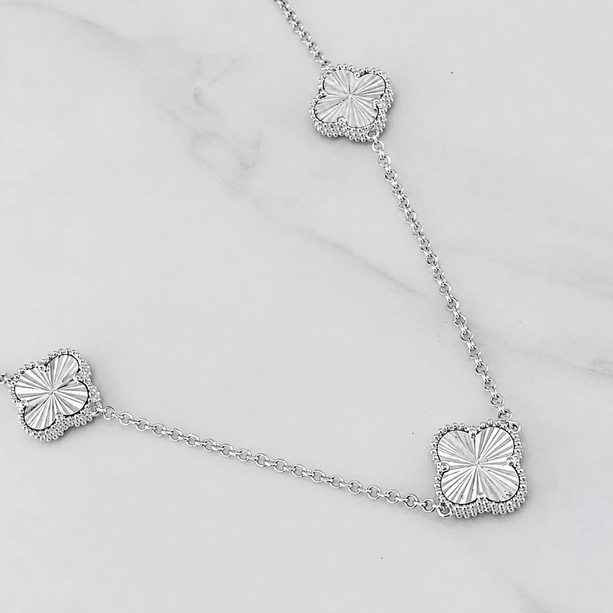 Cadena Trebol Aro Seguido 16.35g / 57.5cm / 1.89mm Plata 925