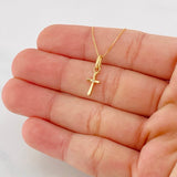 Set Cadena Veneciana + Dije Cruz / 1.45g / 40cm Oro Amarillo 18K