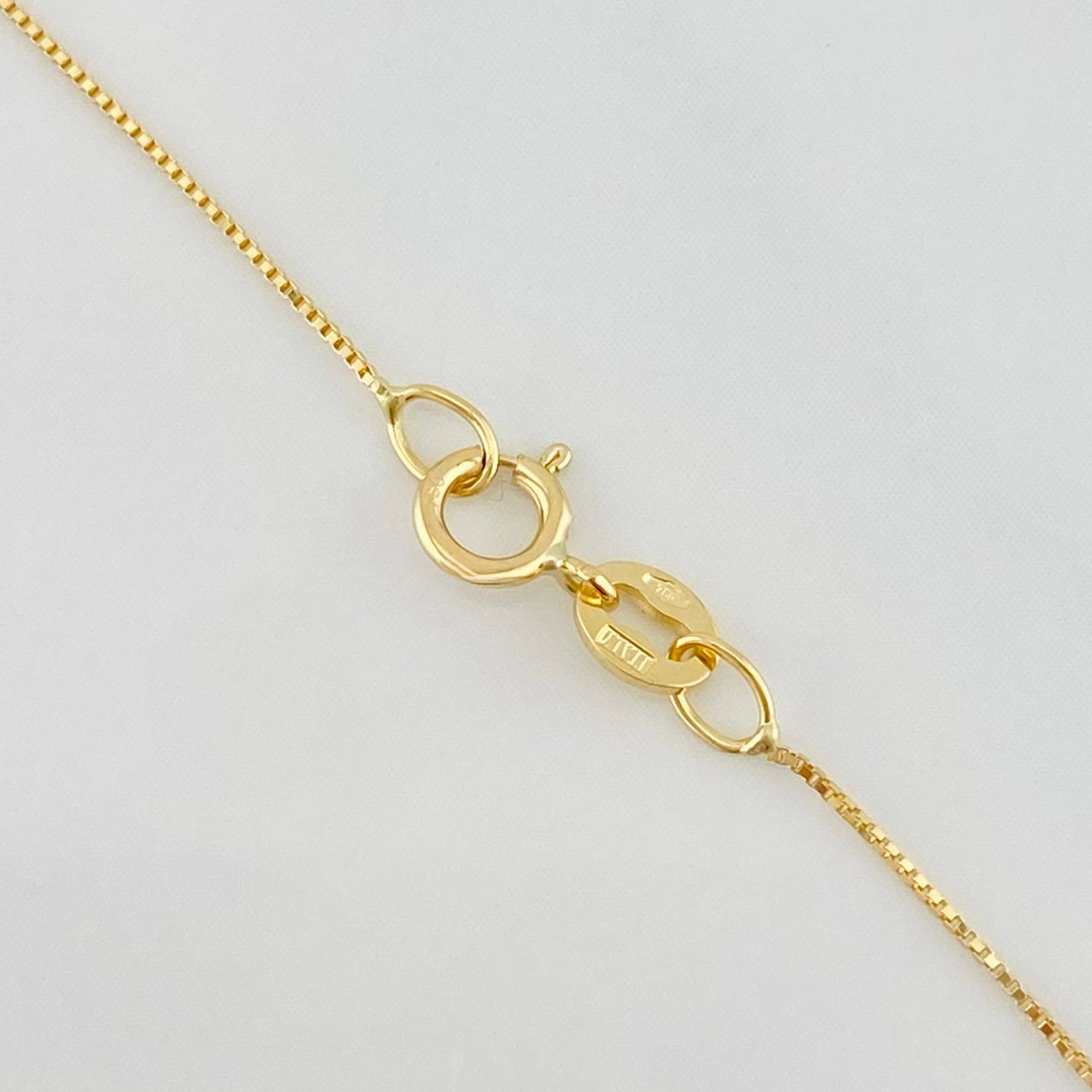 Set Cadena Veneciana + Dije Cruz / 1.45g / 40cm Oro Amarillo 18K
