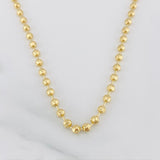 Cadena Militar Media Luna 13.4g / 47cm / 4mm Oro Amarillo 18K