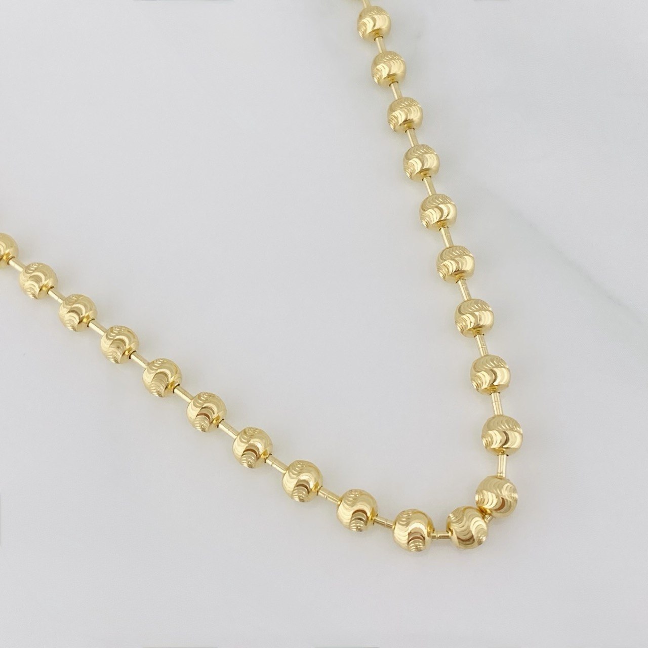 Cadena Militar Media Luna 13.9g / 47cm / 4mm Oro Amarillo 18K