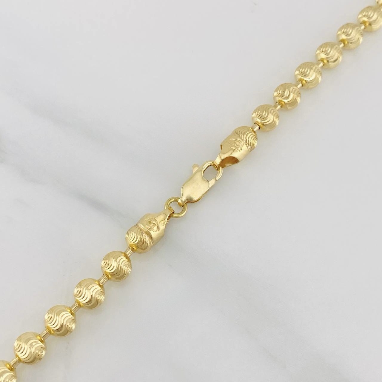 Cadena Militar Media Luna 13.9g / 47cm / 4mm Oro Amarillo 18K