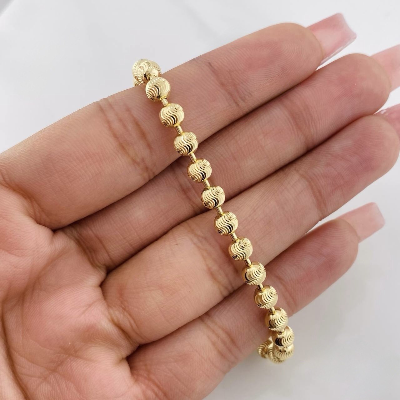 Cadena Militar Media Luna 13.4g / 47cm / 4mm Oro Amarillo 18K