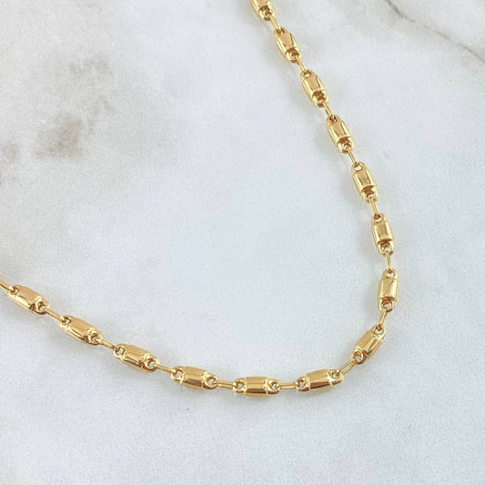 Cadena Rustica Barril 9.2gr / 65cm / Oro 18K