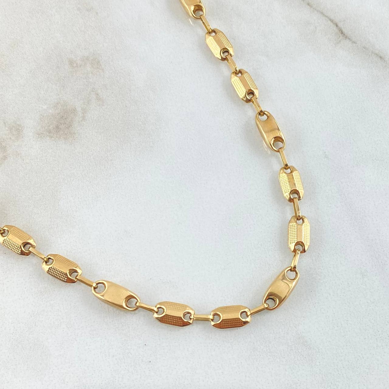 Cadena Rustica Intercalada 11.9gr / 65cm / Oro 18K