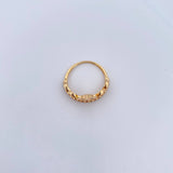 Anillo Corona Real 2.4gr / T4 3/4 / Circones Blancos Oro Amarillo 18K &