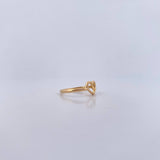Anillo Corazon Doble 1.3gr / T4 3/4 / Liso Oro Amarillo 18K &