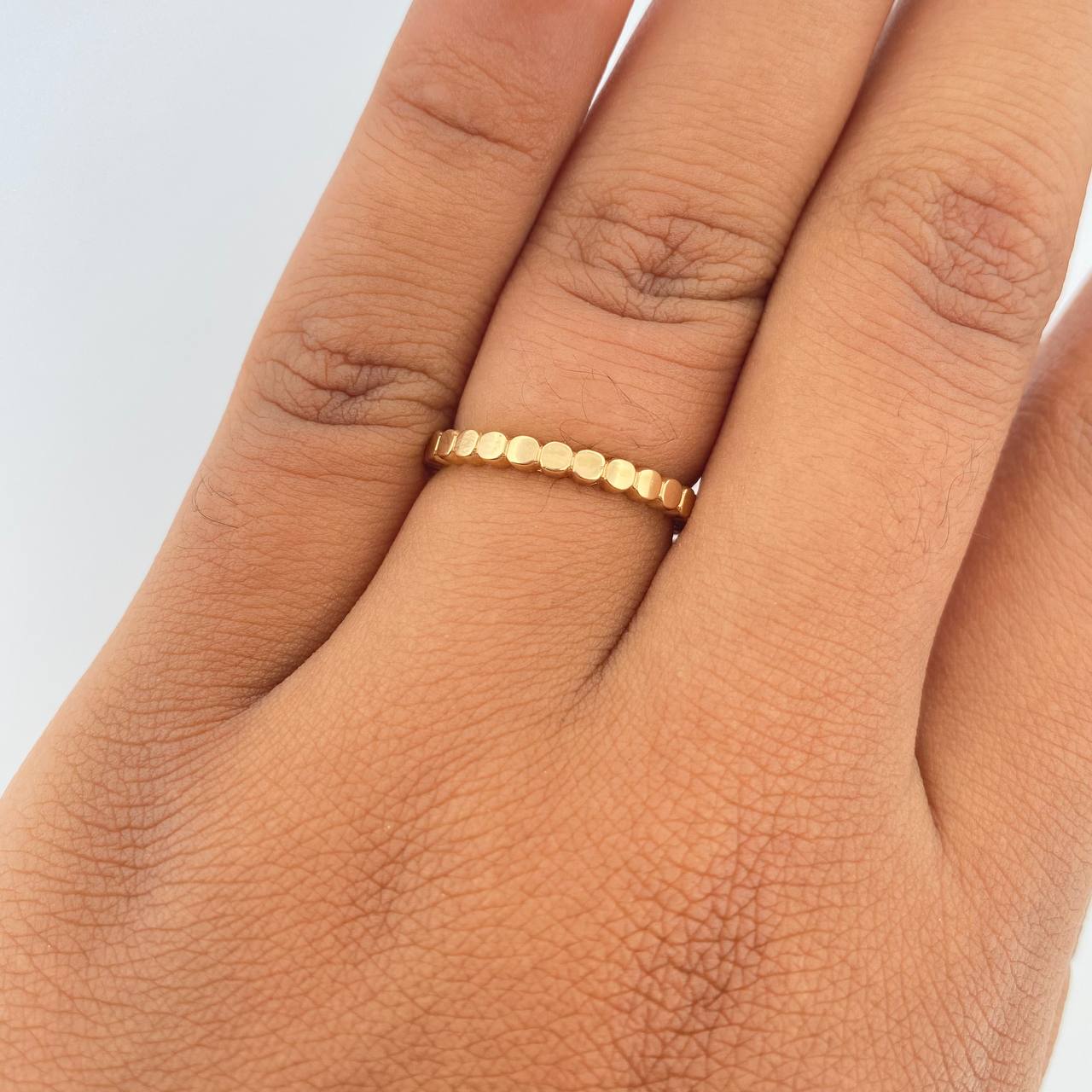 Anillo Argolla Circulos 2.7gr / T7 / Liso Oro Amarillo 18K &