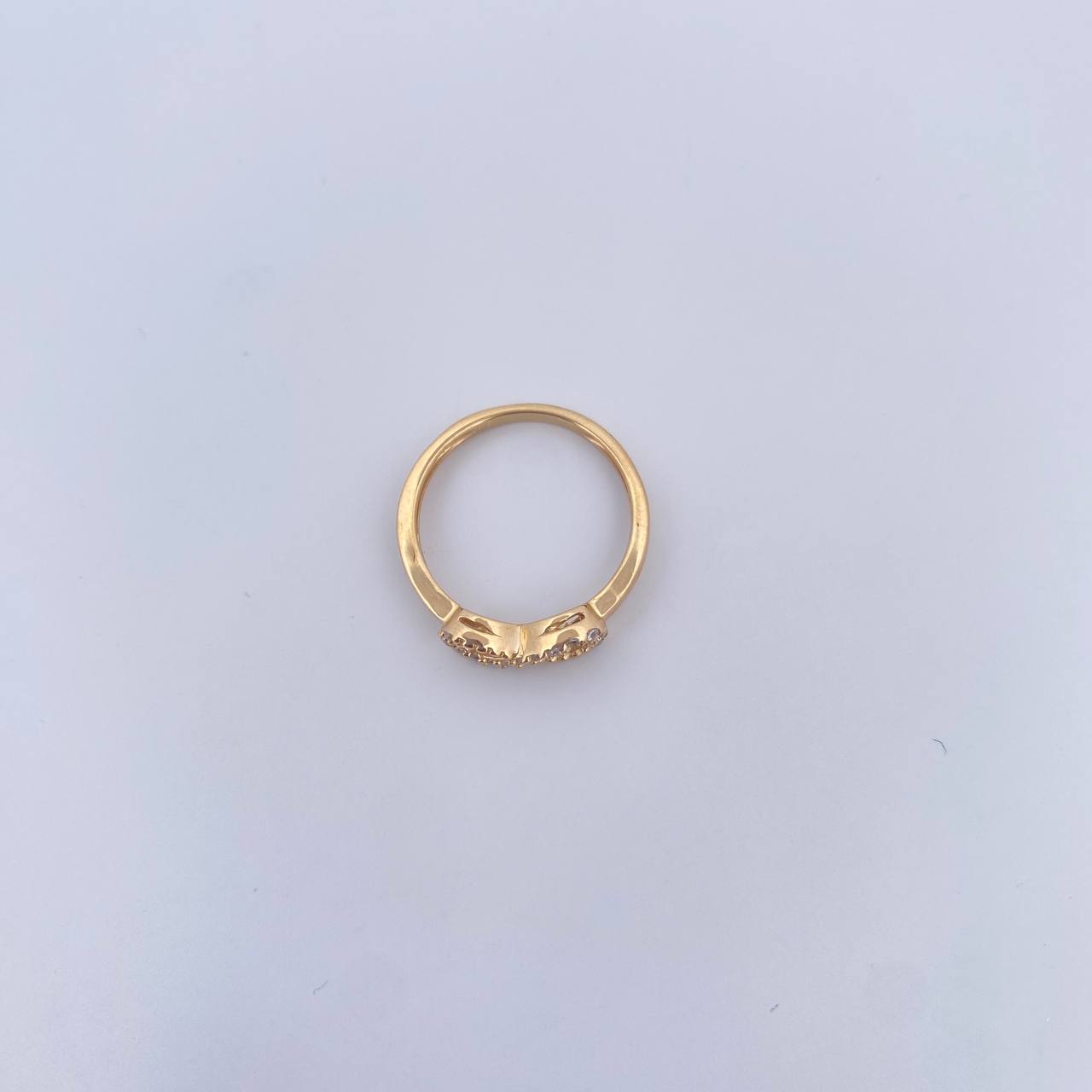 Anillo Infinito 2.1gr / T5 / Circones Blancos Oro Amarillo 18K &