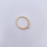 Anillo Solitario 1.2gr / T4 3/4 / Circon Blanco Oro Amarillo 18K &