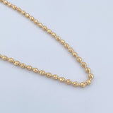 Cadena Militar 19gr / 61.3cm / 3mm Bola Diamantada Oro Amarillo 18K $