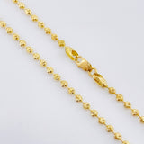 Cadena Militar Media Luna 10.35gr / 60cm / 3mm Oro Amarillo Nac.Esp. 18K ©