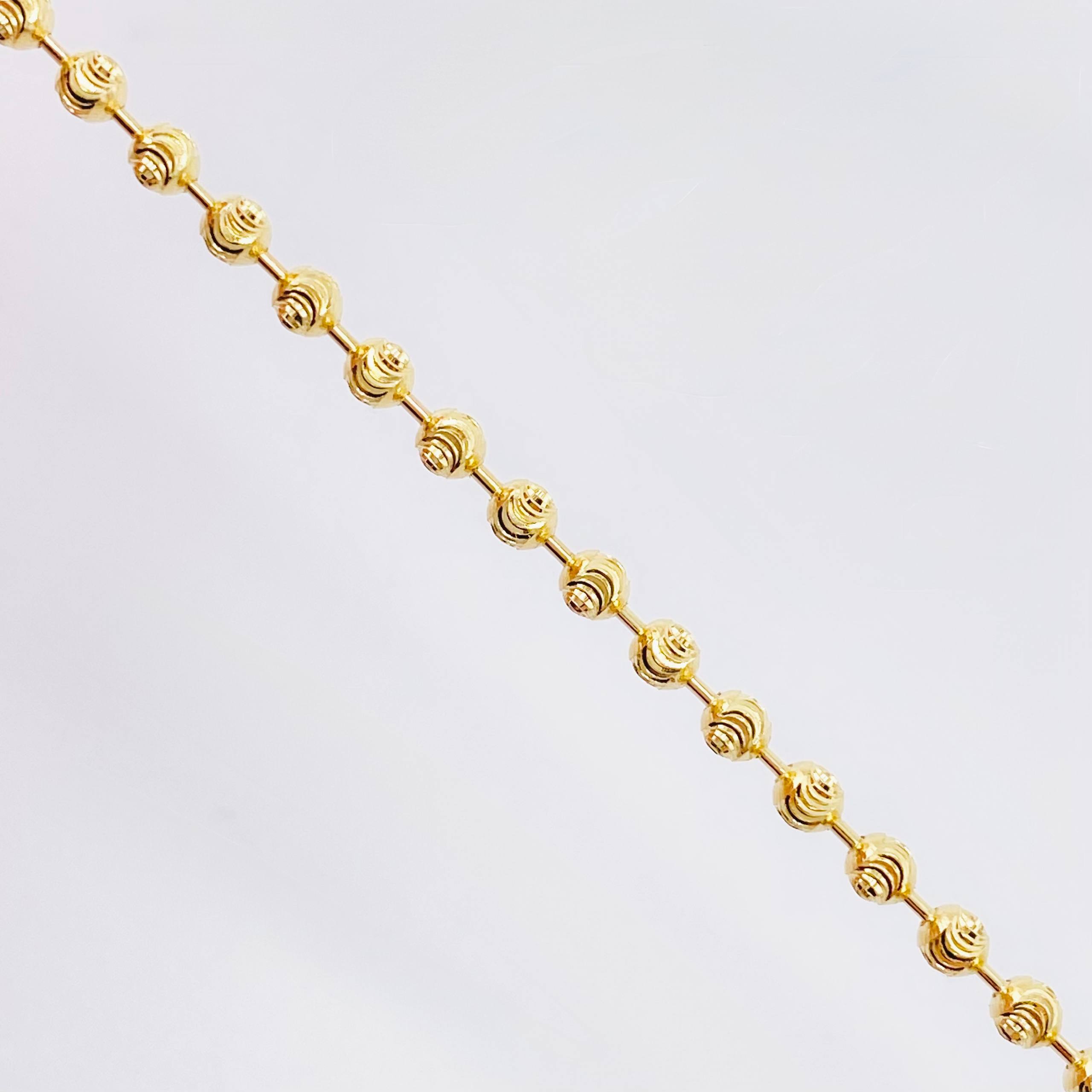 Cadena Militar Media Luna 10.35gr / 60cm / 3mm Oro Amarillo Nac.Esp. 18K ©