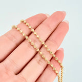 Cadena Militar Media Luna 10.35gr / 60cm / 3mm Oro Amarillo Nac.Esp. 18K ©