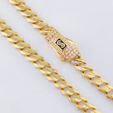 Pulso Cubano Monaco 8.6gr / 21cm / 4.8mm Oro Amarillo +4 18K *
