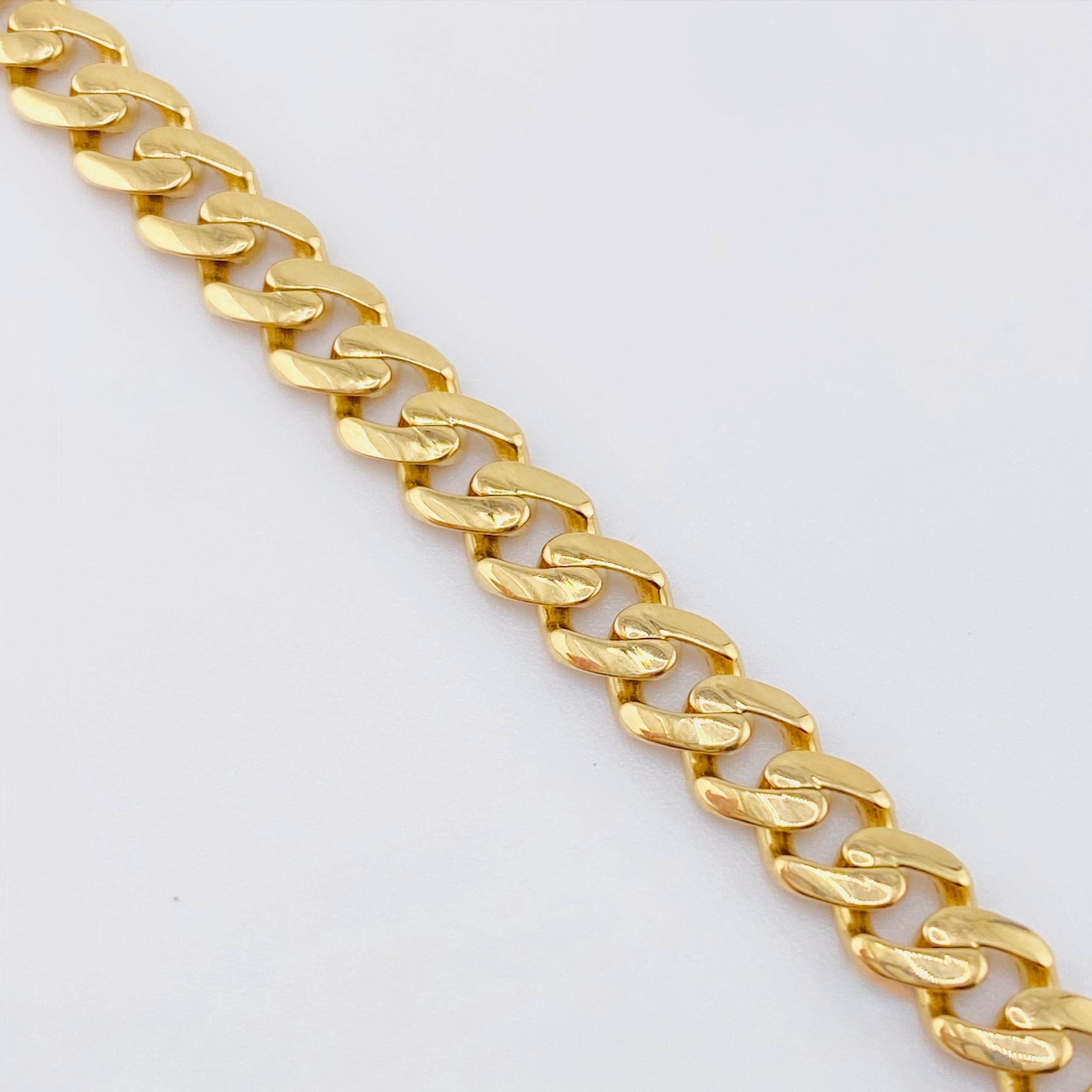 Pulso Cubano Monaco 10.5gr / 21cm / 6.9mm Oro Amarillo +4 18K