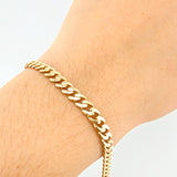 Pulso Cubano Monaco 7.6gr / 20cm / 5.2mm Oro Amarillo +4 18K *