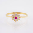 Anillo Flor Seis Pétalos 1.5gr / T7 / Oro Amarillo 18K