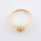 Anillo Flor Seis Pétalos 1.5gr / T7 / Oro Amarillo 18K