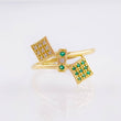 Anillo Cubos Bidimensionales 1.85gr / T6 / Oro Amarillo 18K