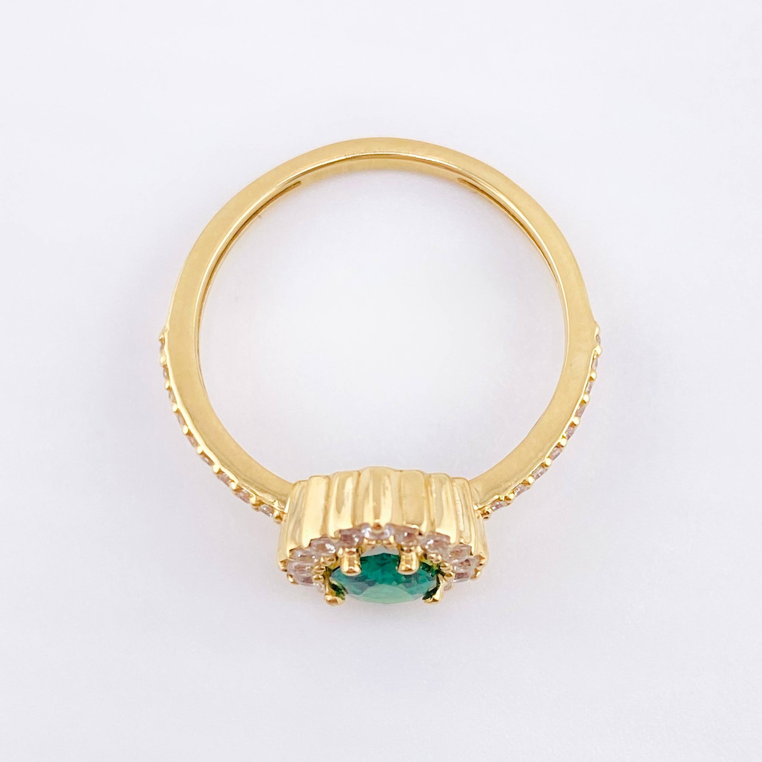 Anillo Halo Gota 3.65gr / T6 1/2 / Oro Amarillo 18K