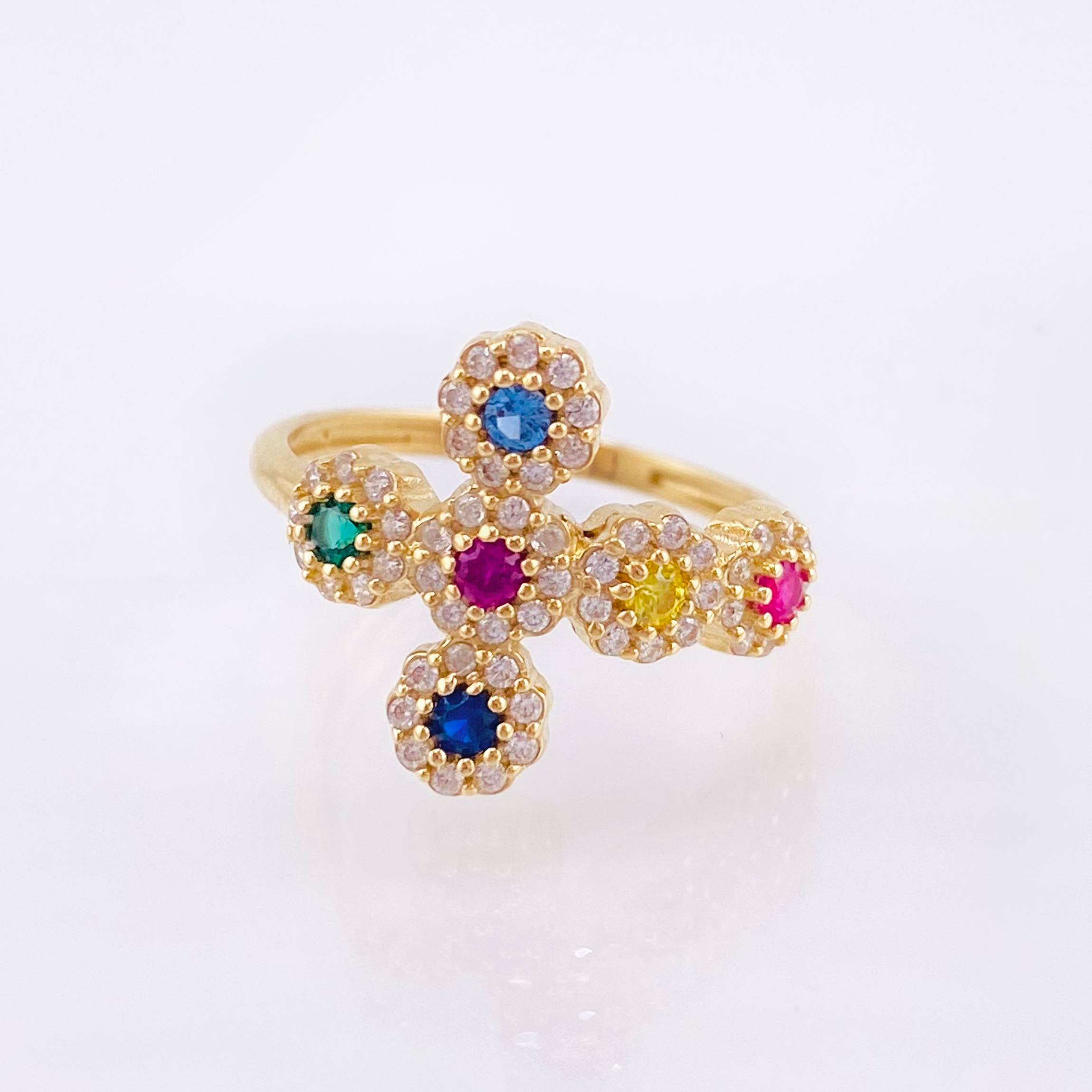 Anillo Cruz Tupida 2.65gr / T6 1/2 / Oro Amarillo 18K ©