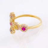 Anillo Cruz Tupida 2.65gr / T6 1/2 / Oro Amarillo 18K ©