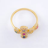 Anillo Cruz Tupida 2.7gr / T6 / Oro Amarillo 18K