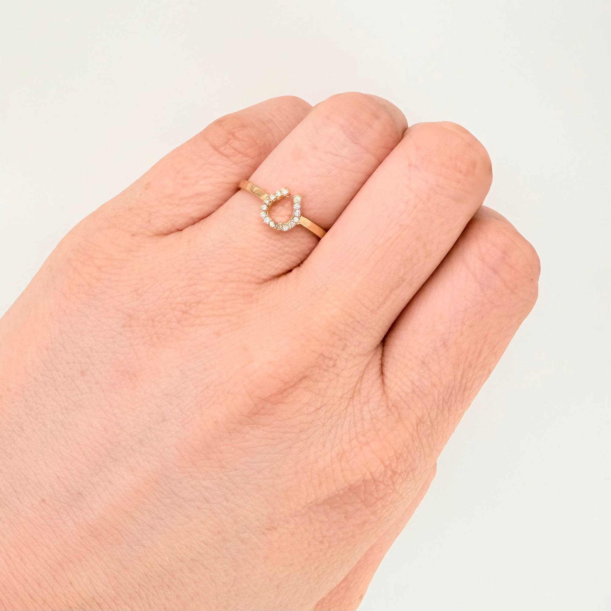 Anillo Herradura Omega 1.5 g / T8 Oro Amarillo 18K