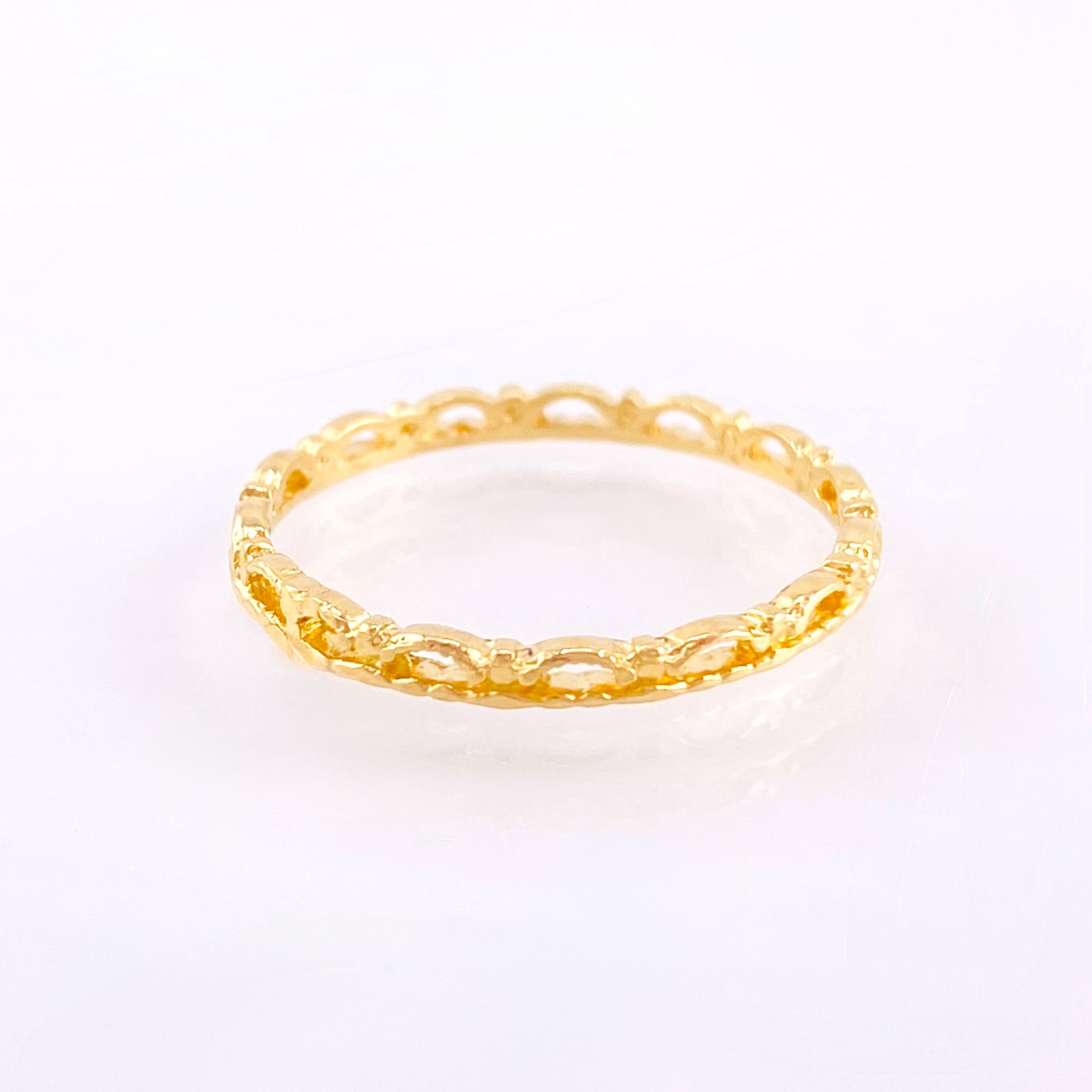 Anillo Carril De Cortinas 1.15gr / T6 1/2 / Oro Amarillo 18K