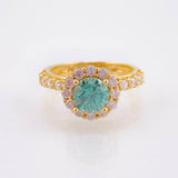 Anillo Halo Circular 4.3gr / T5 / Oro Amarillo 18K ©